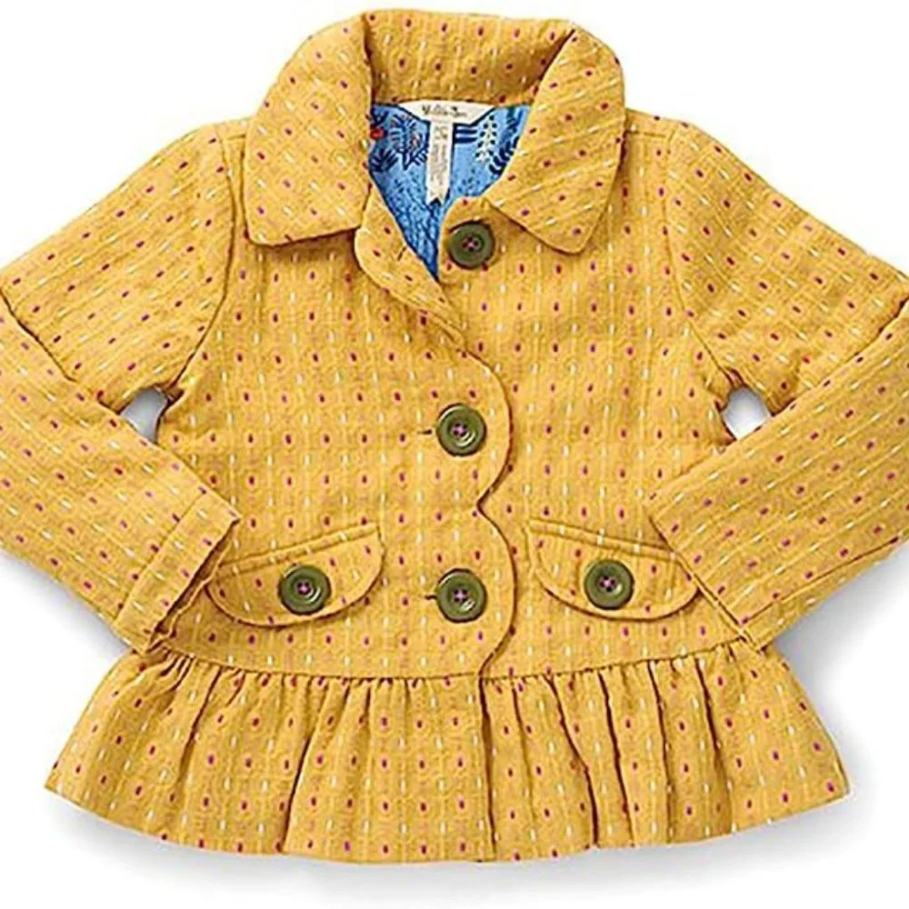 NWT! Matilda Jane Clothing Yellow‎ Going Easy Jacket - Girls - Size 4